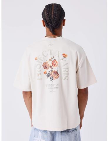 ProjectxParis t-shirt gothic roses ivoire