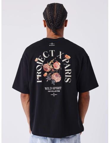 ProjectxParis t-shirt gothic roses noir