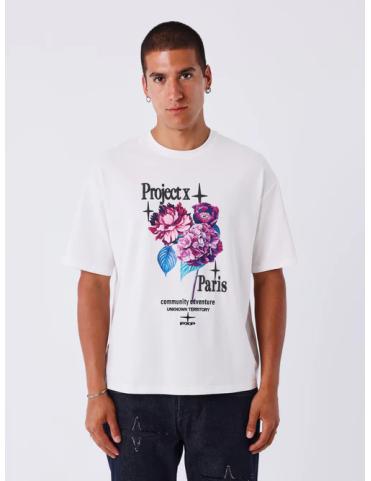 Projectxparis t-shirt flower power blanc