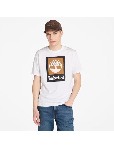 Timberland t-shirt stack logo white