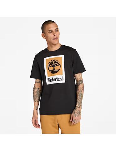 Timberland T-shirt stack logo black