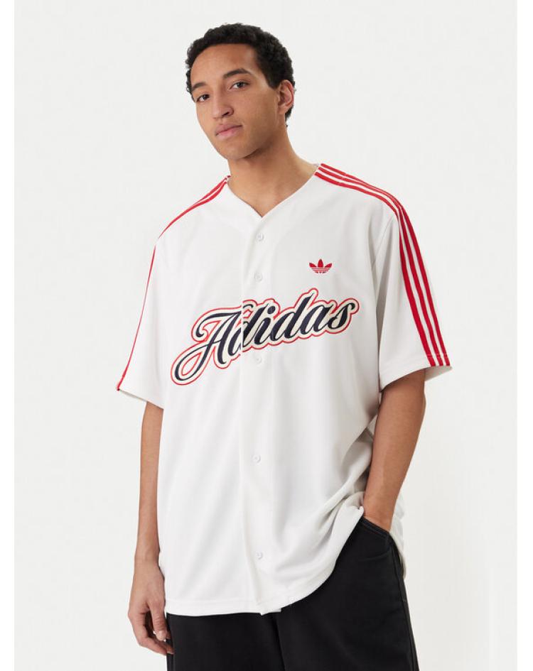 Adidas Maillot de Baseball brodé blanc