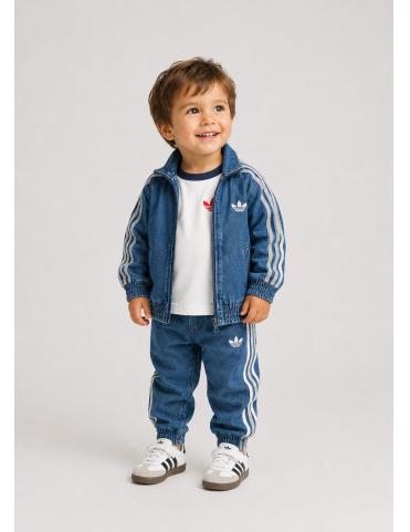 Adidas veste en denim pour bébé bleu