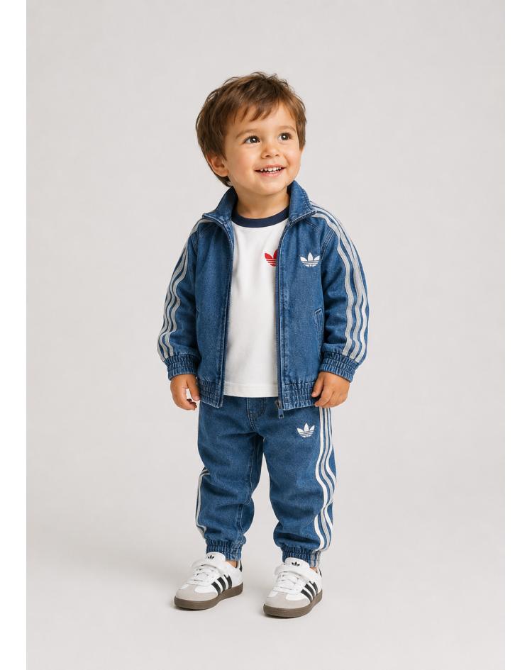 Adidas veste en denim pour bébé bleu