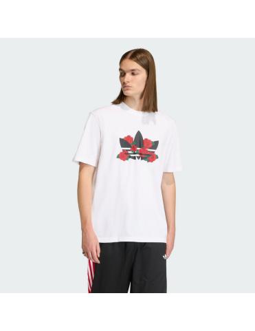 T-shirt série Trèfle Roses blanc 
