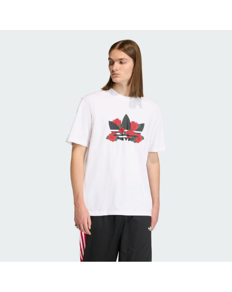 T-shirt série Trèfle Roses blanc 