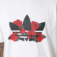 T-shirt série Trèfle Roses blanc 