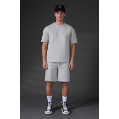 Ensemble T-shirt et Short gris confort