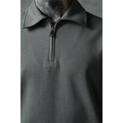 Ensemble T-shirt polo et short dark gris