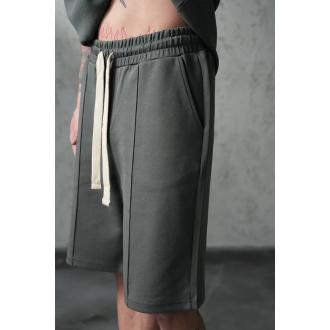 Ensemble T-shirt polo et short dark gris