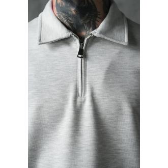 Ensemble T-shirt polo et short gris clair