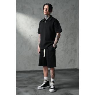 Ensemble T-shirt polo et short noir