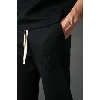 Ensemble T-shirt + pantalon broderie noir