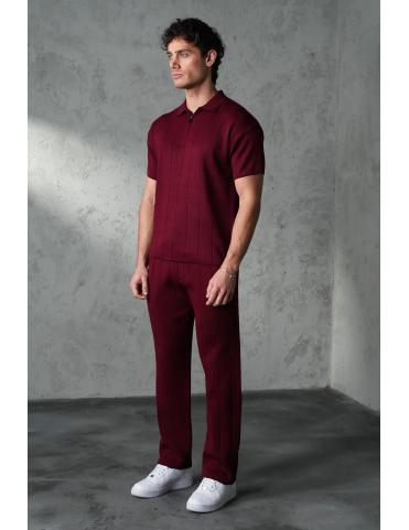 Ensemble tee-shirt et pantalon bordeaux