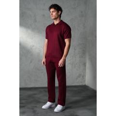 Ensemble tee-shirt et pantalon bordeaux
