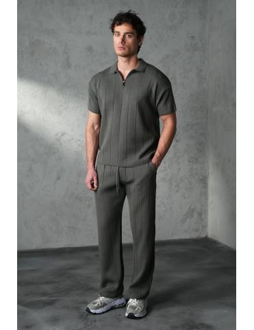 Ensemble shirt zippé et pantalon dark gris