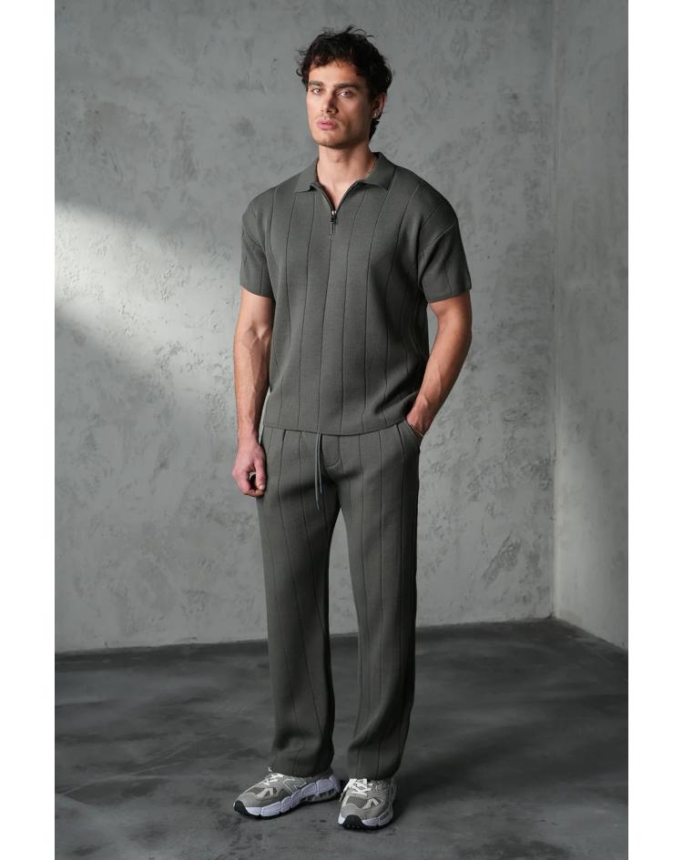 Ensemble shirt zippé et pantalon dark gris