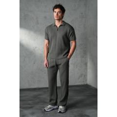 Ensemble shirt zippé et pantalon dark gris