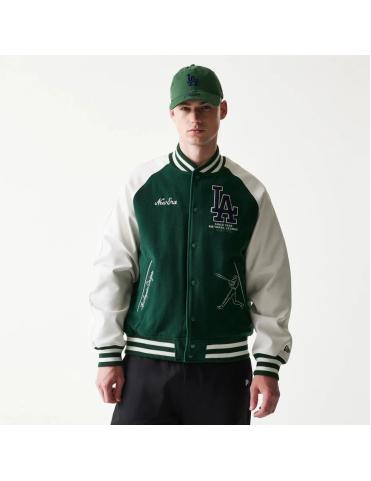 New Era Veste Varsity LA Dodgers MLB Vert foncé