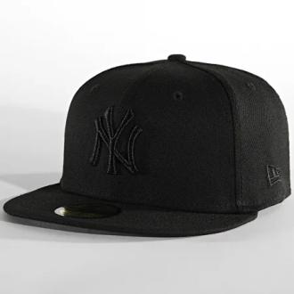 New Era Casquette Fitted Black On Black 59Fifty NY Yankees