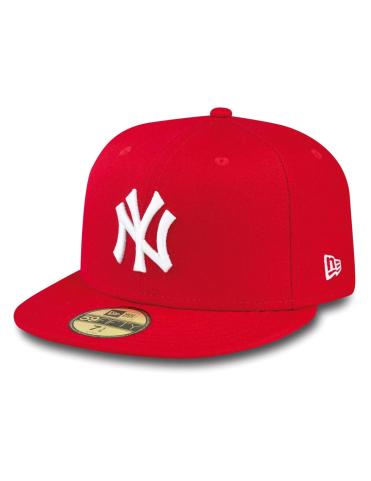 New Era Casquette Fitted 59Fifty MLB Basic New York Yankees Rouge