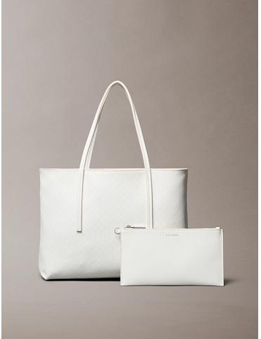 Calvin Klein Sac Cabas avec pochette blanc