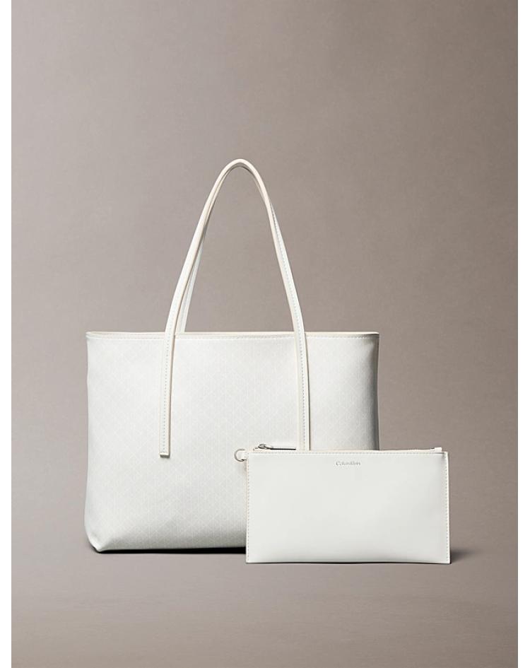 Calvin Klein Sac Cabas avec pochette blanc