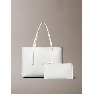 Calvin Klein Sac Cabas avec pochette blanc
