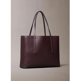 Calvin Klein Sac Cabas avec logo métallisé marron