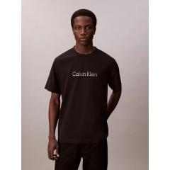 Calvin Klein T-shirt à col rond avec logo dégradé noir